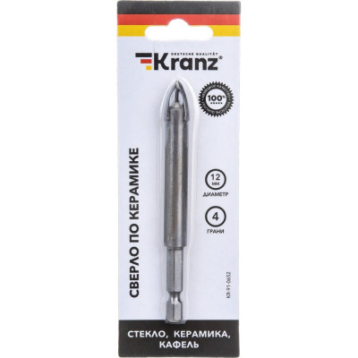 Сверло по стеклу и керамике KRANZ KR-91-0652