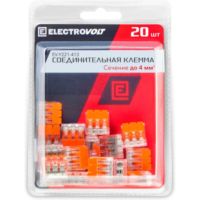 Универсальная 3-х проводная клемма ELECTROVOLT 221-413 ЦБ-00015529