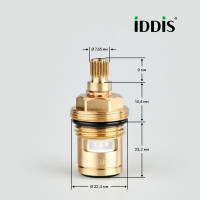 IDDIS Кран-букса керамическая 180° 20 зубцов G 1/2