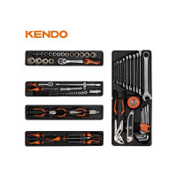 KENDO Набор инструментов в переносном ящике для инструментов 5 лотков 88 предметов 90202