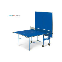 Теннисный стол Start Line Olympic blue, любительский, для помещений, с встроенной сеткой 6021