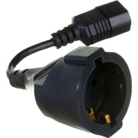Кабель-переходник ExeGate UPS-розетка Power EC-3/0.75mm2, 10A, медь, черный, 0.15м 280681