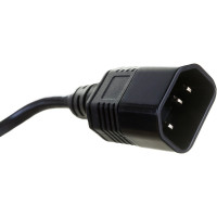 Кабель-переходник ExeGate UPS-розетка Power EC-3/0.75mm2, 10A, медь, черный, 0.15м 280681