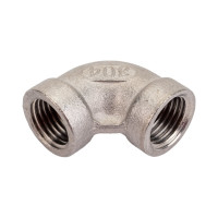 Отвод TITAN LOCK 90 нержавеющий (уголок) ВР/ВР 1/4" AISI304 TL025ELFF