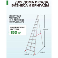 Садовая стремянка Новая Высота 1x12 ступеней 3191112