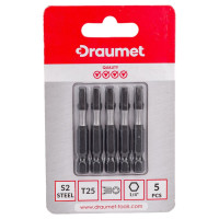 Биты ударные TORX T25 50мм S2 5шт. DRAUMET 9031/ D200-29