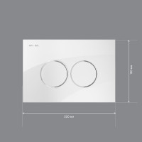 Клавиша для инсталляции AM.PM ProC L пластик, белый глянцевый I070101