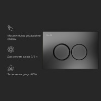 Клавиша для инсталляции AM.PM ProC L пластик, черный матовый I070138