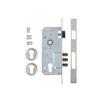 Корпус врезного замка с защёлкой KALE KILIT 152/3MR (45 мм) w/b никель 1116