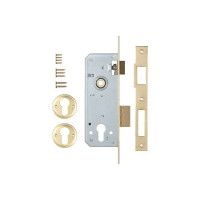 Корпус врезного замка с защёлкой 1KALE KILIT 52/R (35 мм) w/b латунь 1107