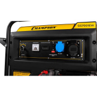 Генератор Champion GG7001EW (6,8/7,5кВт OHV 17лс 25л 88кг эл.старт колеса)