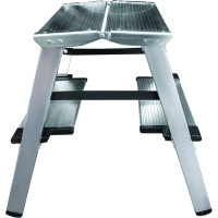 Двухсторонняя алюминиевая стремянка Новая Высота 2х2 ступени 1127202