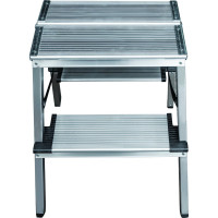 Двухсторонняя алюминиевая стремянка Новая Высота 2х2 ступени 1127202