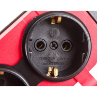 2-местная колодка AY-KA открытой установки каучук с заземлением 16A IP44 красная 5520001