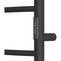 Электрический полотенцесушитель Point Афина П5 500x800 с полкой, диммер справа, черный PN04858PB