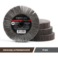 Круг лепестковый радиальный универсальный 125x20 мм, М14, Р40 Totflex 4631163848022