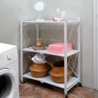 Металлический стеллаж ГЕЛЕОС Атлант-3, 3 полки, складной, размер 760x400x890 мм, белый АСТ-32