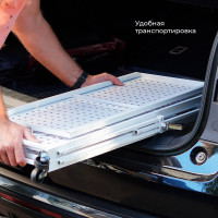 Металлический стеллаж ГЕЛЕОС Атлант-3, 3 полки, складной, размер 760x400x890 мм, белый АСТ-32