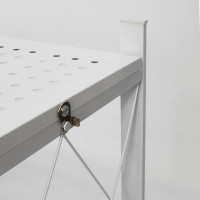 Металлический стеллаж ГЕЛЕОС Атлант-4, 4 полки, складной, размер 760x400x1260 мм, белый АСТ-42