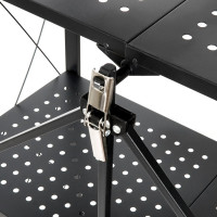 Металлический стеллаж ГЕЛЕОС 3 полки складной Атлант-3, размер 760x400x890 мм, черный АСТ-31