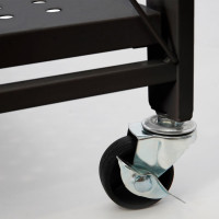 Металлический стеллаж ГЕЛЕОС 3 полки складной Атлант-3, размер 760x400x890 мм, черный АСТ-31