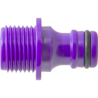 Штуцер под коннектор с наружной резьбой 1/2", пластик MasterProf ДС.070873.ИМ