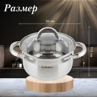 Кастрюля PERFECTO LINEA Starcook из нержавеющей стали 3.2 л 50-520115