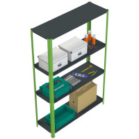 Стеллаж ООО Металекс Metalex AIR 2000x1400x600 4 полки SMAIV201460