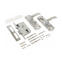 Врезной замок с ручками Аллюр ЗВ4-1/55A CP хром, автомат, без механизма секрета 7157