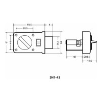 Накладной замок Аллюр ЗН1-43 З 10733