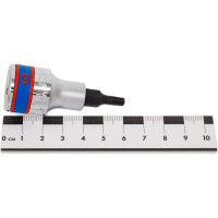 Насадка-бита торцевая с отверстием Torx T25, 60 мм, 1/2" KING TONY 402725