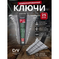 Набор ключей комбинированных 25 предметов на пластиковом держателе Rockforce RF-5261MP(50704)