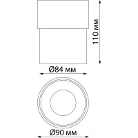 Накладной светодиодный светильник NOVOTECH LED, 10W, GESSO 358809