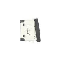 1-клавишный выключатель LK Studio с индикатором 45x22.5 (сх.1L) 16 A. 250 B черный бархат LK45 850308-1