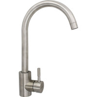 Смеситель для кухни РемоКолор нержавеющая сталь, керамический картридж 40 мм 67-0-780