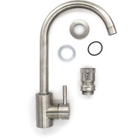 Смеситель для кухни РемоКолор нержавеющая сталь, керамический картридж 40 мм 67-0-780