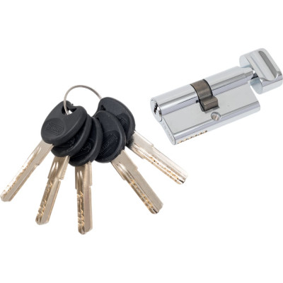 Цилиндр PALIDORE 60PC 30/30С ключ/завертка, хром блестящий 98760915