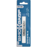 Сверло-метчик комбинированный М6, 6 мм, шаг 1 мм, длина 57 мм, хвостовик 1/4", РемоКолор 35-5-908