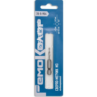 Сверло-метчик комбинированный М3, 3 мм, шаг 0.5 мм, длина 49 мм, хвостовик 1/4", РемоКолор 35-5-904