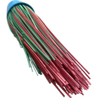 Метла ООО Агростройлидер полипропиленовая, круглая, трехкольцевая, с резьбой Ф22 мм, без черенка САД-14.04