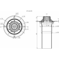 Воронка с металлическим фланцем Fachmann VM 160x450 мм 01.006
