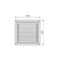 Решетка вентиляционная 200x200 мм, белая Домарт 171095