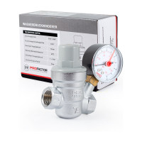 Редуктор давления PROFACTOR мембранный, с манометром, 1/2" PF PRV 253G