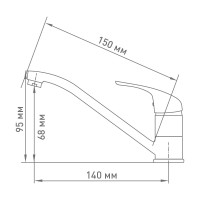 Одноручный смеситель для кухни Klip 805 излив 150 мм тов-205561