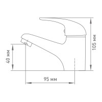 Одноручный смеситель для раковины Klip 803 перфорированная ручка тов-205560