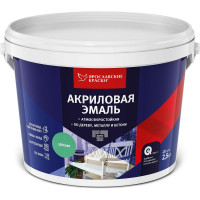 Универсальная акриловая эмаль ЯРОСЛАВСКИЕ КРАСКИ зеленая матовая, 2,5 кг О05199