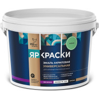 Универсальная акриловая эмаль ЯРОСЛАВСКИЕ КРАСКИ зеленая матовая, 2,5 кг О05199
