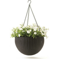 Подвесное кашпо Keter Rattan Style Hanging коричневый 229544