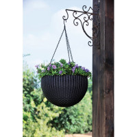 Подвесное кашпо Keter Rattan Style Hanging коричневый 229544