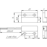 Магнитоконтактный датчик Магнито-Контакт МК04 (импортозаиещение MAEDER МК04) 00-00005745